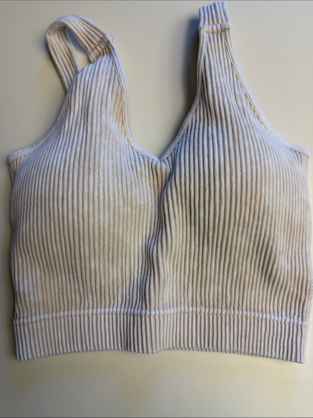 Zenana Ribbed Mineral Wash Cream Brami L/XL